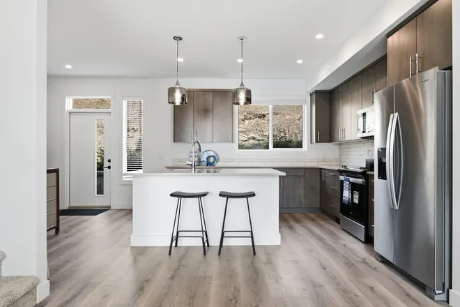 Modern kitchen in the Alpha show home