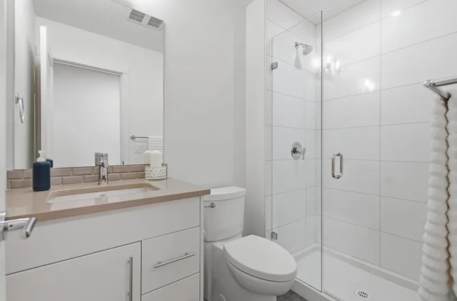 Bathroom in an Academy Ridge show home