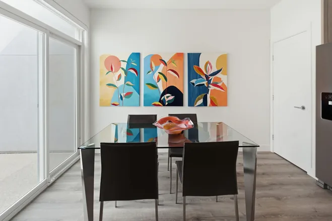 Dining area in the Beta show home
