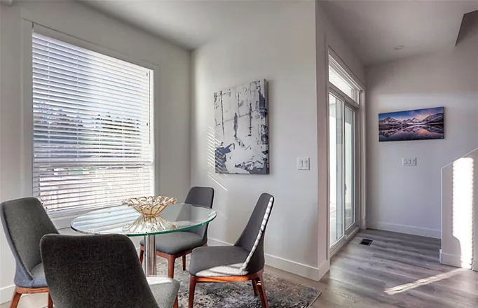 Dining area in the Delta show home